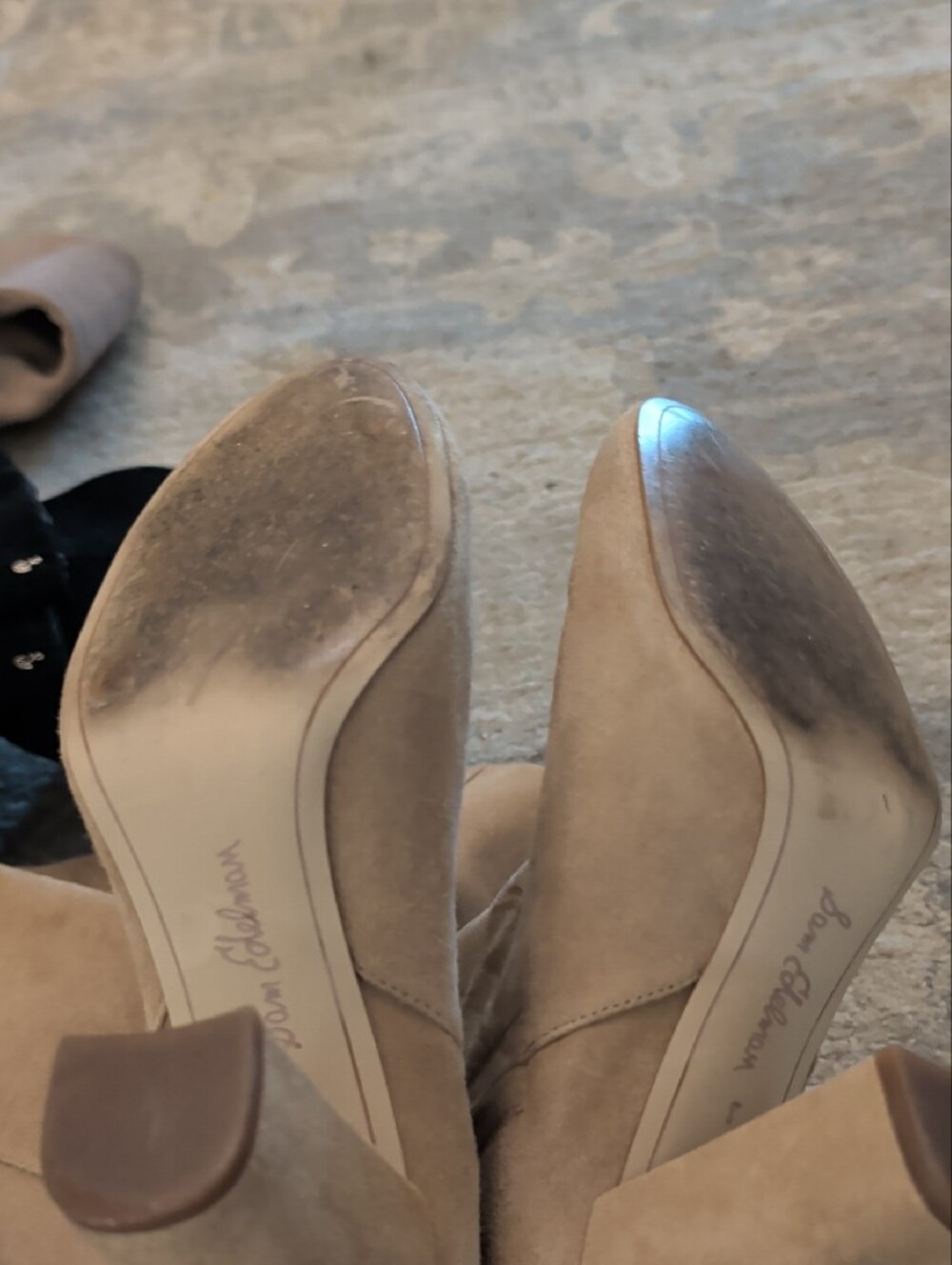 Women's Tall Suede Block Heel Boots - Tan - Picture 6 of 11